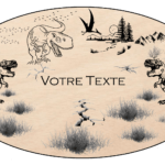 Plaque personnalisé sur le thème des dinosaures
