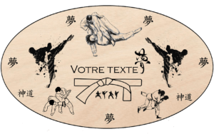 Plaque personnalisé sur le thème du judo et karaté