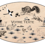 Plaque personnalisé sur le thème de la nature et de la forêt